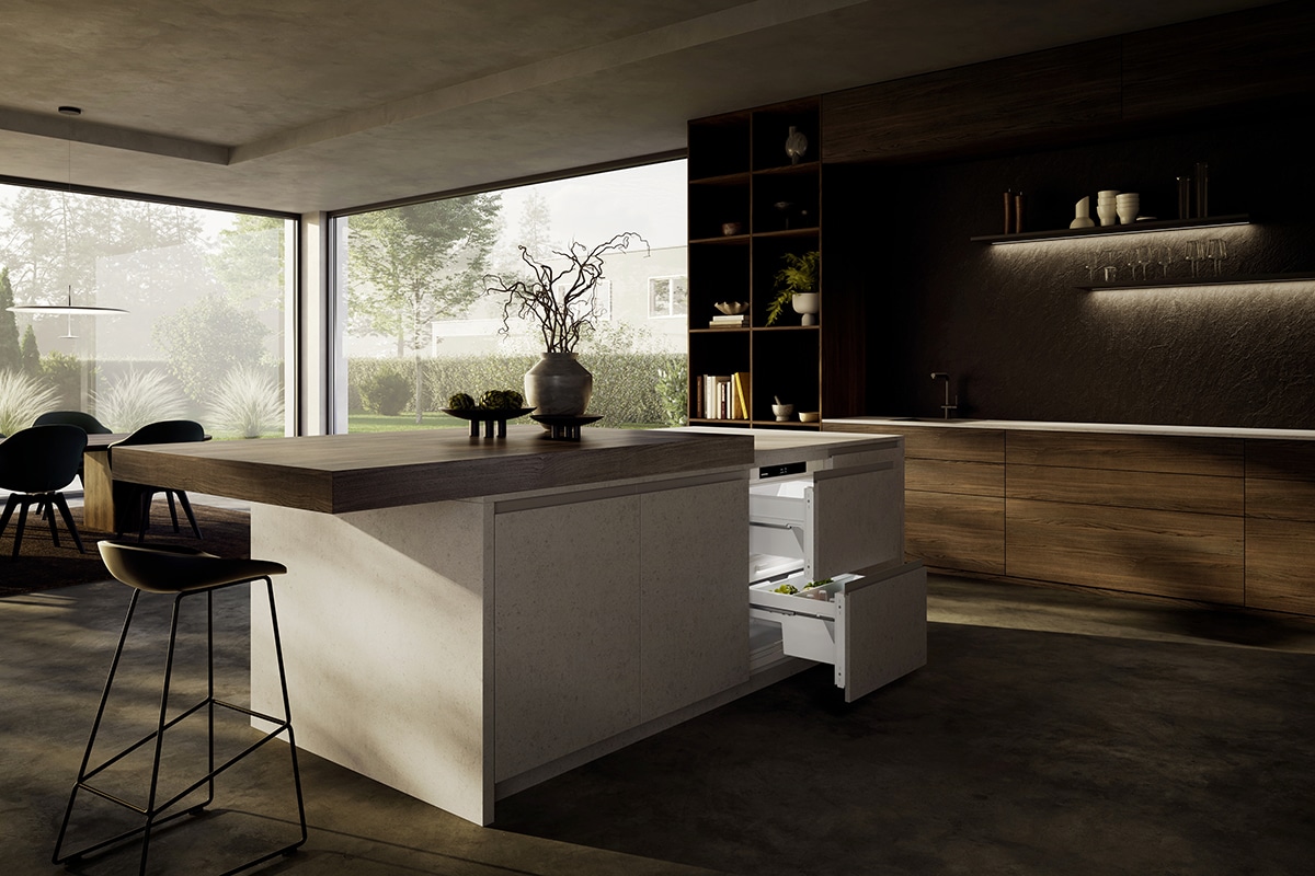 Striking expansion of refrigerator and freezer drawers 8